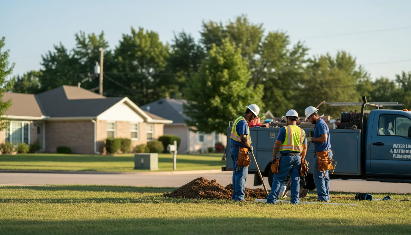 Residential water line and bathroom plumbing service in Grand Island, NE